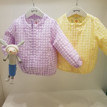 아가방 50% 여름 베이비페어! 사각 크레이프지 체크 블루종 바람막이 점퍼! 살짝 여름에 에어컨 바람 막아주기 이른 반소매가 걱정일때 살짝 여름 가디건! 여름 긴소매는 필수템