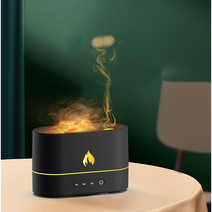 화로불 불멍 가습기 V20 대용량 미니가습기 USB KC인증 대량구매, 블랙+아답타