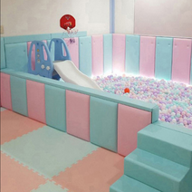 붙이는 안전 정사가매트 거실벽쿠션 유도장매트 만화방 체육관 놀이방 어린이집 키즈카페 벽면쿠션, 블루