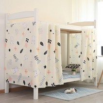 SKANDSALO 기숙사 2층침대 암막커튼 숙면 필수 완소템 항공배송, 1 녹색 잎 검정