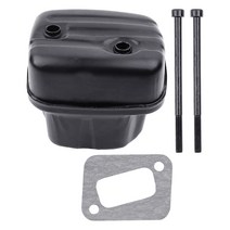 낙엽분쇄기 흡입기 대형 hus-qvarna 346xp 350 340 345 351과 호환되는 블랙 배기 머플러 나사 배기 머플러 키트, 한개옵션0