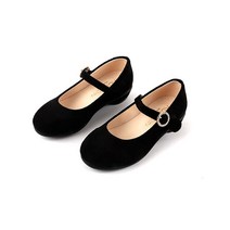 DO-94 여아용 베이직 큐빅 굽 구두 여아구두