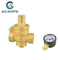 감압밸브 온수기 수도 1/2 황동 수압 감소 유지 밸브 조절기 조절 가능한 릴리프 게이지, valve with Gauge, 01 1/2