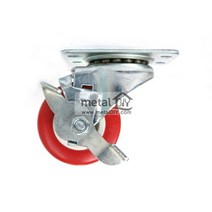드림철물 PVC바퀴 스톱 레드 1.5-4인치 28-70kg, 5) 4인치/하중70kg