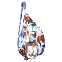 KAVU 미니 로프 슬링 백 크로스바디 숄더 폴리에스터 백팩, Earth Sky Tie Dye