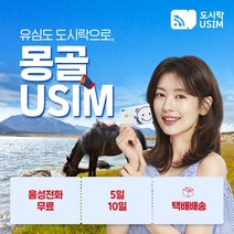 몽골유심 데이터 유심칩 현지통화 통화 무료 택배수령 도시락유심, {택배}, (3GB 5일 Unitel), 최소출국 4일전 구매