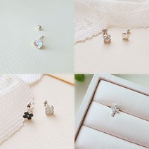 925실버 명품 셀프 여자 피어싱 연예인 유리 귓바퀴 은 피어싱 살튀 사이트 6종 미니멀피어싱 42379811EA