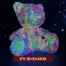 베이리인스 발광 곰인형 조명인형 신상품 투명선물포장박스 증정, 긴다리 곰인형(40cm)