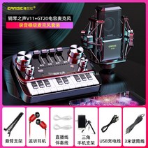 V8 사운드 카드 세트 핸드폰 비브라토 일반 장비 데스크탑 컴퓨터 앵커 콘덴서 마이크 라이브 장비 세트 순 빨간 보이스 체인저 전문 급 유물 노래 전국 K 노래 전용 마이크