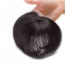 탑커버 정수리 부분가발(블랙) + 볼륨업 옆머리 똑딱이 부분가발(내추럴블랙)