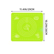 제빵 대형 실리콘 매트 주방 반죽 반죽 베이킹 매트 요리 케이크 과자 들러붙지 않는 롤링 반죽 패드 도구 시트 액세서리, CHINA, Green 29X26cm