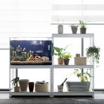 어항 받침대 900 축양장 철재, 900x300, 600x3단, 화이트