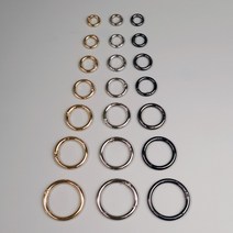 오픈형 오링 O링 원터치 가방 열쇠 키링 고리 가죽 공예 마크라메 부자재 재료, O링크롬