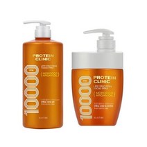 엘라스틴 프로틴클리닉 10000 단백질 고영양 샴푸 1000ml + 컨디셔너 700ml, 1세트