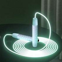 크로스핏 로프 운동 헬스장 빛나는 줄넘기 엉킴없는 빠른 속도 점프 크로스 핏 전문 남성 여성 체육관 led 건너 뛰는 조절 가능한 피트니스, 광택있는 녹색