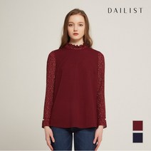 [데일리스트_20] [데일리스트] 플라워 쉬폰 넥프릴 블라우스_MDBALVF8211