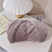 벨벳 자이언트얀 1kg 빅얀 패브릭얀 점보얀 핑거니팅 핸드 손뜨개 가방 방석 뜨개실 아이친구, 토프베이지