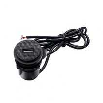 오토바이 핸드폰 충전기 2V 싱글 포트 방수 USB 소켓 핸들바 액세서리 태블릿 용, 01 Black