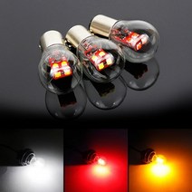 [A+]양면6발 LED시그널램프 12V 방향등 전구 클리어타입, 옐로우_싱글(홀더각180°)1개_