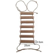 목재 고양이 다리 사다리 벽 장착 사이잘 로프 계단 스크래처 등반 기둥 장난감 DIY 활동 가구, 35cm, Sisal ladder