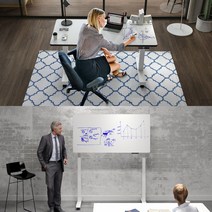 플랜티엠 화이트보드 폴딩 모션데스크 접이식 각도조절 이동형칠판 스탠딩책상 데스크 사무실 학원 학교 서재 아이방 책상, PMD223(IB)-FZ01_화이트, 화이트보드_W1200xD600mm