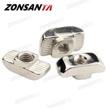 zonsanta t 슬롯 너트 m3 m4 m5 m6 m8 t 너트 해머 슬라이딩 헤드 3d 프린터 부품 패스너 커넥터 3030 4040 알루미늄 프로파일, m5 x 20개
