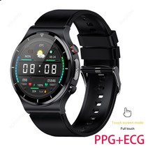 남자 여자 남녀 공용 스마트 워치 시계 밴드 ECG PPG 건강 혈당 혈액 산소 IP68 방수 온도계, [06] Black