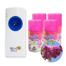 산도깨비 향기속으로 자동분사기 일반형 1P + 라일락향 290ml 4P, 4개