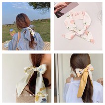 헤어밴드 리본 머리끈 머리띠 여성밴드 희미한 여성 과일 그물 빨강 얇고작은 레이스스카프 여성여름 외출 편집발송