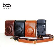 bob 리코 RICOH GR 1 2 카메라 가죽케이스 크로스백, 카멜브라운, 리코GR1.2공용