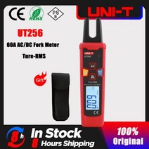 전기 전류 누설 전류계 측정기계 uni-t ut256 60a acdc 포크 미터true rms 자동 범위 디지털 클램프 계 범용 미터, 없음