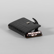 [본아띠] 제니스 갤럭시 Z폴드3 2 제트폴드2 크로커다일 천연소가죽 카드 지폐 수납 지갑형 다이어리 핸드폰케이스