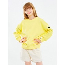 GHOST REPUBLIC JUNIOR 심플 컬러 포인트 오버핏 주니어 맨투맨티셔츠 옐로우 JMT-J190