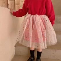돌 아기 유아 아동 여자아이 크리스마스 빨강 기모 맨투맨 별 반짝이 샤 레이스 원피스