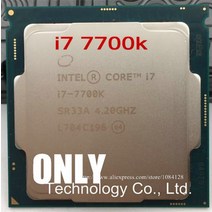 I77700 인텔 코어 i7 7700K 프로세서 4.20GHz 8MB 캐시 쿼드 소켓 LGA 1151 데스크탑 I77700KCPU, 한개옵션0