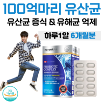 캐나다 예민한 장 건강 도움 프로 바이오틱 바이오틱스 100억 마리 보장 유산균 혼합 유상균 알루알루 포장 유해균 억제 락토바실러스 플랜타럼 람노서스 프락토 올리고당 신 바이오스틱, 6개월분, 500mg x 60캡슐 (하루 1캡슐)