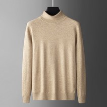 남성 보온 스웨터 학문적 색꼐열 단색 영동 옷양모 라운드넥니트