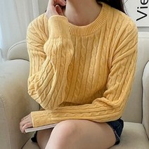 꽈배기 여성 니트 캐시 여자 니트티 스웨터 15색 SD