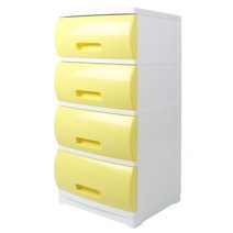 플라팜 베이비 서랍장 4단, 옐로우, 1개