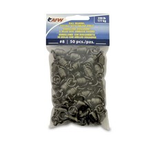 American Fishing Wire 블랙 볼 베어링 스위블 (50피스) 사이즈 8 176.9kg (300파운드) 테스트 661095