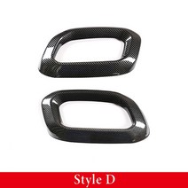 자동차배기음 머플러튜닝 오픈흡기 준비엘 2pcs 스테인레스 스틸 자동차 테일 배기 파이프 출력 커버 트림 액세서리 glc, D 스타일