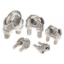 볼트 철물 나사 부품 소켓 실버 A2 스텐 U-볼트 와이어 로프 클립 10 개 M2 M4 M6 M8 mm 클램프 볼트 가정, [06] M3