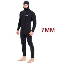 다이빙 웻슈트 드라이슈트 바다수영 서핑 네오프렌 소재 후드 잠수복 남성용 7MM 스쿠버 스노클링 해파, 01 7MM_01 S