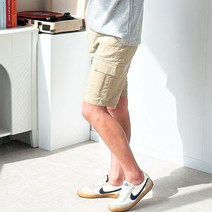 핏콕 남성용 여름 면스판 밴딩 5부 포켓 카고 반바지 빅사이즈