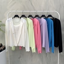 행복여[봄신상무배]러버 골지 나시 가디건 세트
