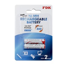 일본 FDK 충전지 800mAh 2500mAh 저방전 충전지 2입, 04 충전지 950mAh