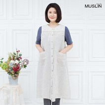 모슬린 엄마옷 라운드마 생활한복 조끼 EKD104096 마담 미시옷 중년여성의류 빅사이즈 50대 60대여성옷