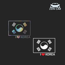 찐카 태극기 포인트 차량용 데칼스티커 ZCP-43, 홀로그램, 소형