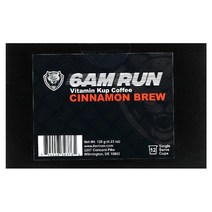 이지몰 6AM Run (6AM 런) Vitamin Kup Coffee 캐러멜 바다 소금 1회 제공량 12컵 120g(4.23oz) No.46552, 시나몬 브루