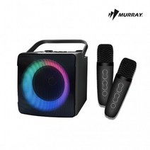 머레이 레인보우 LED 블루투스 노래방기계 MT50-3 사은품 미러볼증정, 블랙